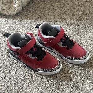 Jordan Kids Red and Black Sneakers